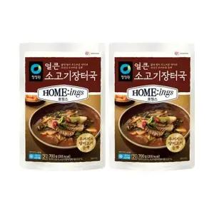 [소비기한 임박] 청정원 호밍스 얼큰소고기장터국 700g, 2개