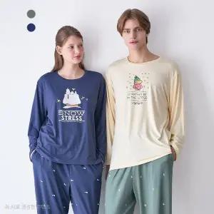 [애니바디](광주신세계)공용 피치기모 9부 라운지 세트-스누피 ANLA25W91