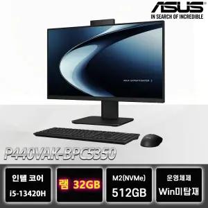 ASUS올인원 PC P440VAK-BPC5350 데스크탑 모니터 일체형 컴퓨터 피벗기능 램32G구성