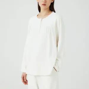 [JAJU](강남점)(이월) JAJU 여 밍크 플리스 셔링 파자마 티셔츠 J204401210