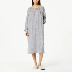 [JAJU](강남점)(이월) 여 플란넬 셔링 파자마 원피스 J204403203