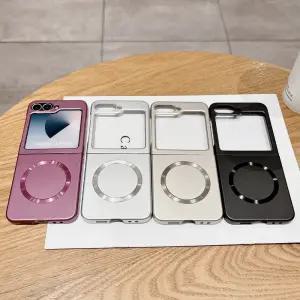 Z플립7 Z플립6 Z플립5 Z플립4 Z플립3 맥세이프 하드 심플 베이지 폰 케이스 zf-a1455