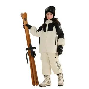 아동용 스키복 주니어 멜빵 보드복 키즈 겨울 썰매복 세트 방한