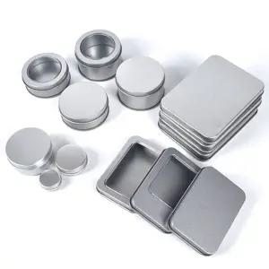 쿠션 토너패드 선크림쿠션 원형 케이스 화장솜 실버 틴케이스 소분 용기 여행용 휴대 파우더