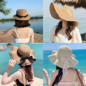 챙넓은 휴양지 비치 해외여행 선캡 왕골 라탄 밀짚 모자