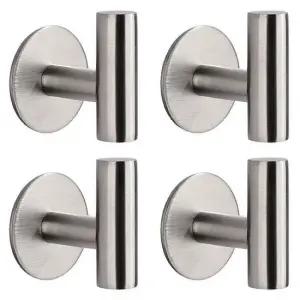 3M 강력 스테인리스 접착식 후크 걸이 그레이 4개 접착식 벽걸이 무타공 주방 욕실 강력 13m 회징실