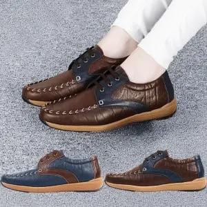 [마리오탈라리코]남성구두 4cm굽 컴포트슈즈 천연소가죽 투톤 더비슈즈