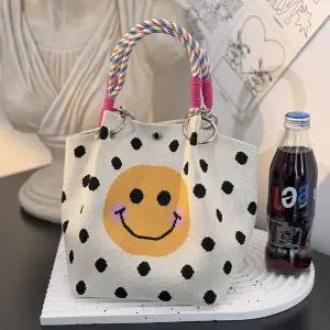 링체인 미니 니트가방 / 여성 여자 에코백 토트백 봄 가을 로프백