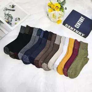 예쁜 여성양말 펄 투톤 글리터 유니크 반짝이 중목양말