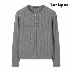 [보니스팍스] 클래식 라운드 넥 케이블 가디건 (XP9KG007M0)