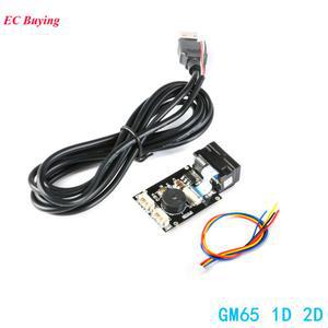 GM65 1D 2D 바코드 보드 CMOS QR 코드 스캐너 리더 모듈 USB URAT 617nm 6500K DIY 전자 키트 케이블 AS608 광학