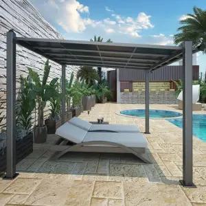 렉산 야외 파고라 스카이어닝 창고 캐노피 조립식 차양막