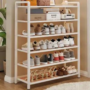 5단 다용도 철제선반 간편조립 우드상판 스틸 5단 선반