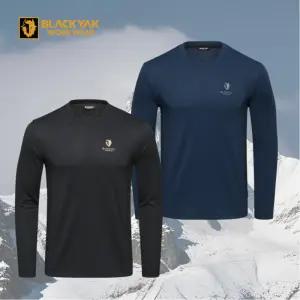 블랙야크 S-와플기모라운드티셔츠 겨울 동계 기능성 티셔츠 기모 긴팔 운동 등산복 회사복 근무복 단체복여름 기능성 반팔 냉감 등산복 회사복 근무복 단체복