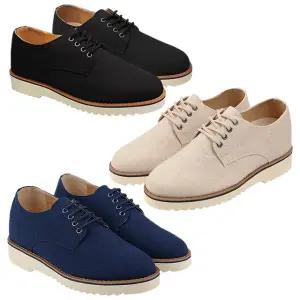 [마리오탈라리코]남성구두 7cm굽 키높이 캐주얼 페브릭 키높이더비슈즈