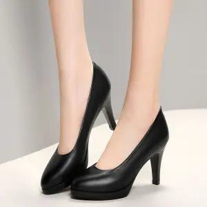 여자 깔끔한 무광 펌프스힐 가보시 면접 구두 높은굽