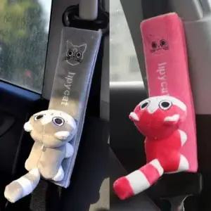 쿠션 안전벨트 가드 커버 고양이 차량악세사리 보호 안전벨트가드 안전벨트커버 안전벨트인형