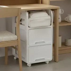 히키스 무빙 가방 트롤리 서랍 잠금 이동식 2단 수납장 HTB2