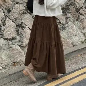 [코코블랑] 캉캉 코듀로이 롱스커트(밴딩)