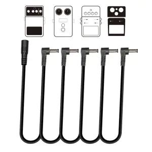 일반 기타 이펙트 페달 5 웨이 파워 데이지 체인 케이블 9V DC 페달 전원 어댑터 기타 이펙터 액세서리