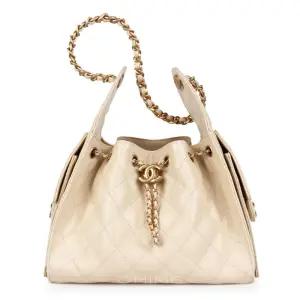 숄더백 25백 스몰 그레인드 카프스킨 베이지+골드