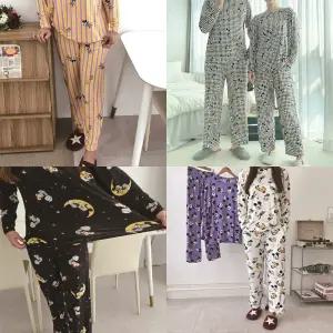 디즈니 미키 잠옷 캐릭터 파자마 세트 커플 파티 피치기모 스판 우정 빅사이즈