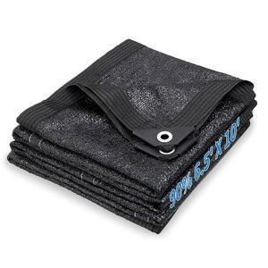 이메키안 90% 블랙 선블록 그늘막 천, 그로밋이 있는 자외선 차단 선 캐노피, 정원, 온실, 퍼골라, 뒷마당, 파티오, 꽃 식물을 위한 6.5피트 x 10피트 야외 메쉬 커버 방수포