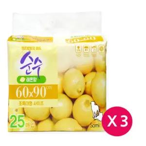 순수 논슬립 초특대형 25매 x 3개  강아지패드 애견패드