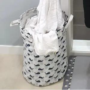 린넨 장난감정리함 패브릭 바스켓 고래