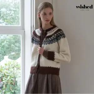 라운드넥 노르딕 패턴 긴팔 가디건 (WICCCD024)