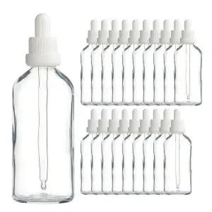 [하프클럽/]화이트 잠금캡 100ml 20개 스포이드 투명 공병 향수용