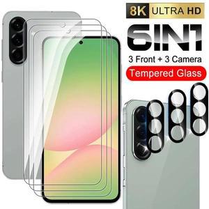 삼성 갤럭시 A56 A36 A26 강화 유리 스크린 보호기 카메라 렌즈 A26/A36/A56 용 HD 필름 6in1