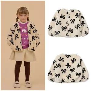 [대구백화점] [래핑차일드]리본 몽글 퍼리자켓 BE(85C29-161-71)