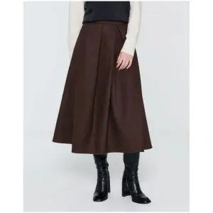 질스튜어트뉴욕 우먼 [질스튜어트뉴욕] 브라운 단색 울캐시미어 혼방 스커트 JSSK3D610W3 776276