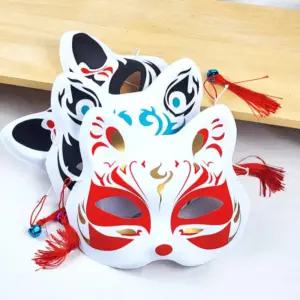 할로윈장식 프레 부활절 방울가면 탈 일본여우가면 동물가면 소품 별별창고 구미호 일본고양이
