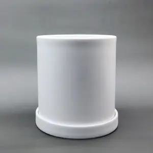 플라스틱 원통형 소형 2호 13x14cm 화이트무광