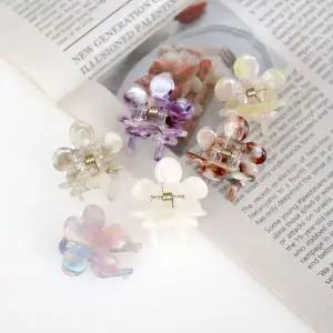 유광 플라워 헤어 미니 집게핀