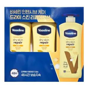 바세린 인텐시브 드라이 스킨 리페어 로션 600ml 3개 코스트코 바디로션 피부 보습 강화