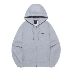 매장정품 LEE 스몰 트위치 로고 후드 집업 그레이 LE2503HZ01GR 156365