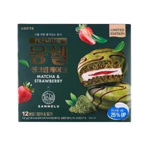 신상 롯데 프리미엄 몽쉘 말차&딸기 432g