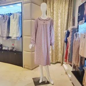 [대구백화점] [비너스]잔잔한나염 코트나기모 잠옷원피스(VGN4559)