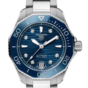 TAG Heuer 아쿠아레이서 300 Date 블루 다이아몬드 다이얼 36mm WBP231B.BA0618 패션시계 시계 손목시계 명