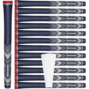 Geoleap 골프 그립 세트 13개 소프트 골프 클럽 그립, 리듀스 테이퍼 디자인으로 높은 접지력과 성능을 제공하며, 13개의 그립과 15개의 테이프, 13개의 그립은 모든 수리 키트를 선택할 수 있습니다.