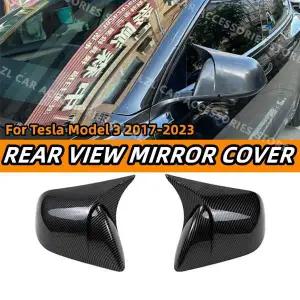 한 쌍의 M 백미러 캡 사이드 미러 커버 테슬라 모델 3 - 백미러 커버 캡 자동차 액세서리