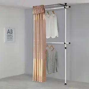 왕자 심플 2단 커튼 행거 선택형B 시스템 드레스룸 옷장