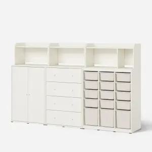 한샘 샘키즈 보나 일반 옷장+낮은상부장 세트 2600