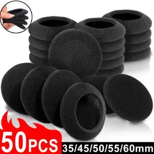 헤드셋스펀지 이어폼 폼 이어 패드 헤드폰 스폰지 교체 쿠션 커버 이어폰 케이스 35mm 45mm 50mm 55mm 60mm
