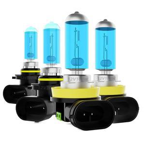 2011-2020 토요타 시에나용 DMEPUGI 헤드라이트 전구 9005 H11 하이 로우 빔 콤보 초밝은 5500K 화이트 라이트 고성능 할로겐 4PCS 장착