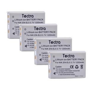 4PCS EN-EL5 리튬 이온 배터리 Nikon Coolpix P500 3700 4200 카메라