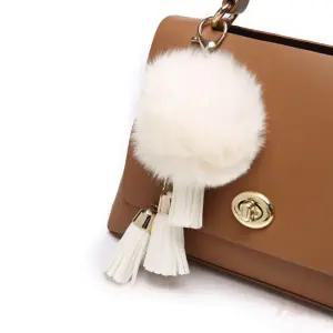 901M 여우털 방울 태슬 키링 인형키링